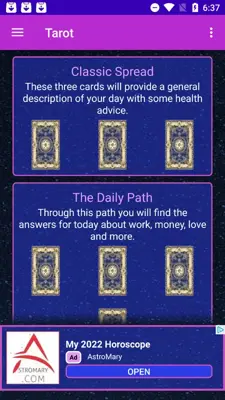 Tarot android App screenshot 0