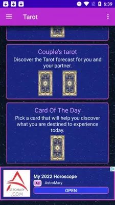 Tarot android App screenshot 2