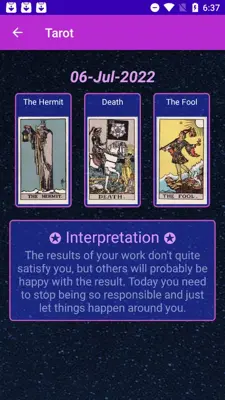 Tarot android App screenshot 7